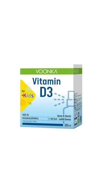 Voonka Kids Vitamin D3 400İU Sprey 20ml
