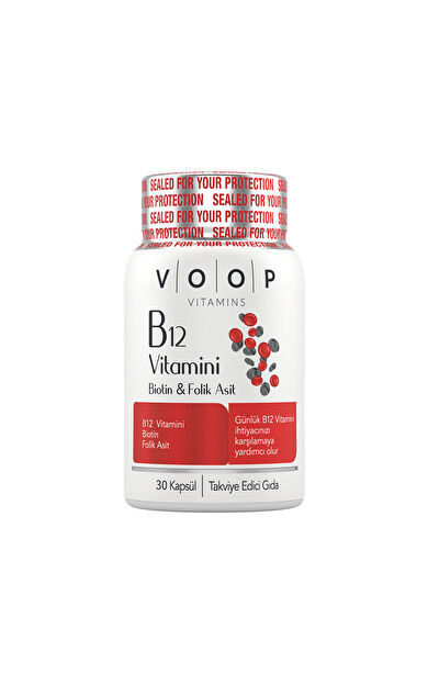 Voop Vitamin B12, Biotin Ve Folik Asit İçeren Kapsül Takviye Edici Gıda