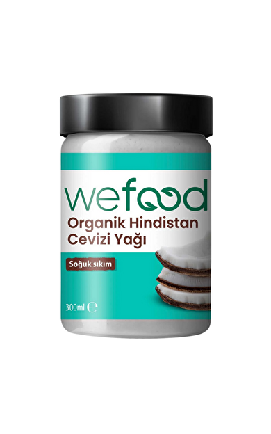 WEFOOD Organik Hindistan Cevizi Yağı 300ml (Soğuk Sıkım)