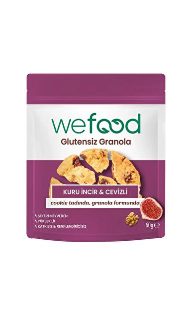 WEFOOD Glutensiz Granola Bites Kuru İncir & Cevizli 60g