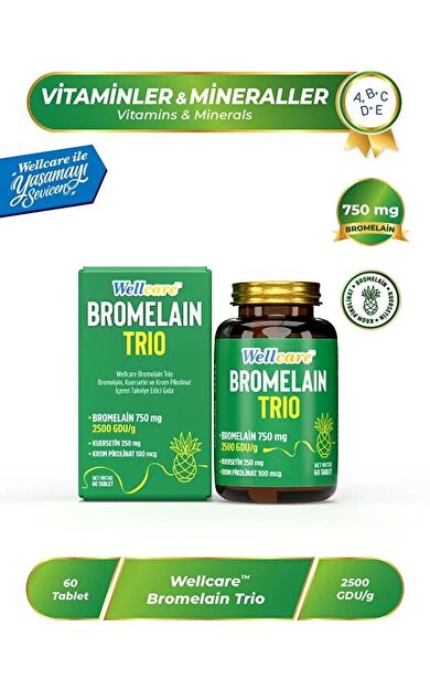 Wellcare Bromelain TRIO 60 Tablet