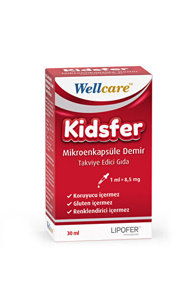 Wellcare Kidsfer Mikroenkapsüle Demir Takviye Edici Gıda 30 ml
