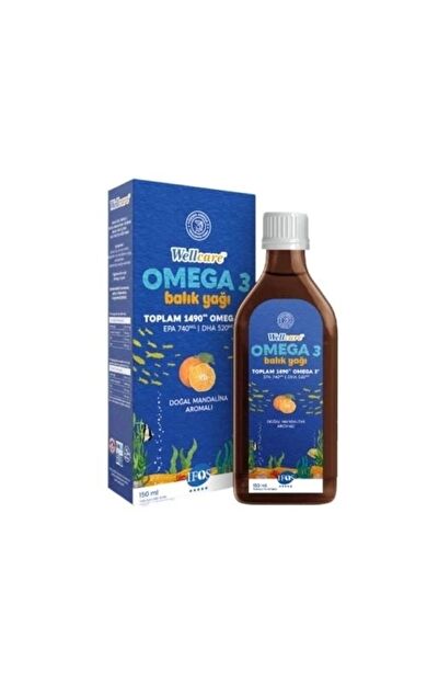 Wellcare Omega 3 Doğal Mandalina Aromalı Balık Yağı 150 ml