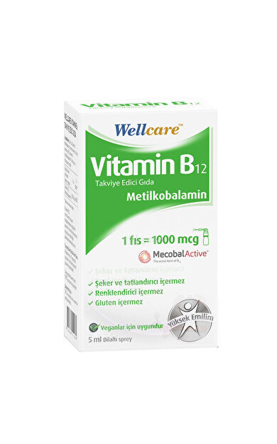 Wellcare Vitamin B12 Takviye Edici Gıda 5ml