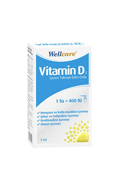 Wellcare Vitamin D3 İçeren Takviye Edici Gıda 5 ml