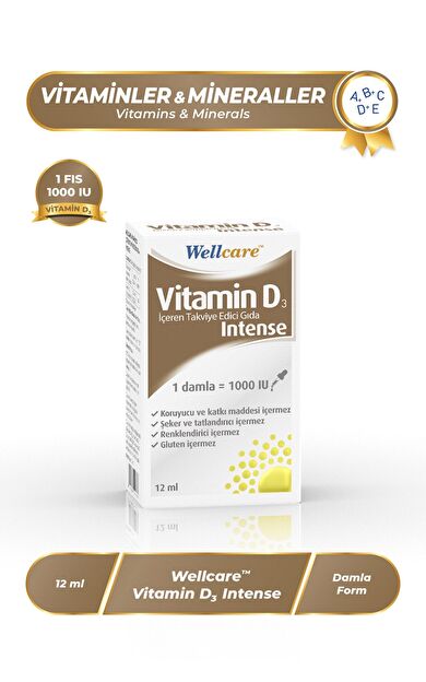 Wellcare Vitamin D3 Intense 1000 IU 12 ml