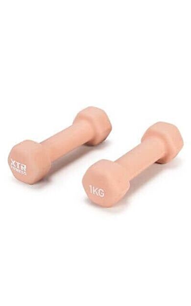 XTR Fitness Vinyl Neoprene Dambıl 1 Kg X 2 Adet EP00R8-10-C-PEMBE