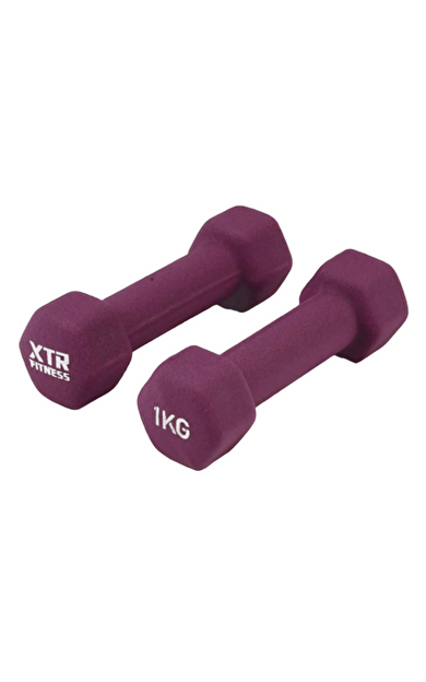 XTR Fitness Vinyl Neoprene Dambıl 1 Kg X 2 Adet EP00R8-10-C-MOR