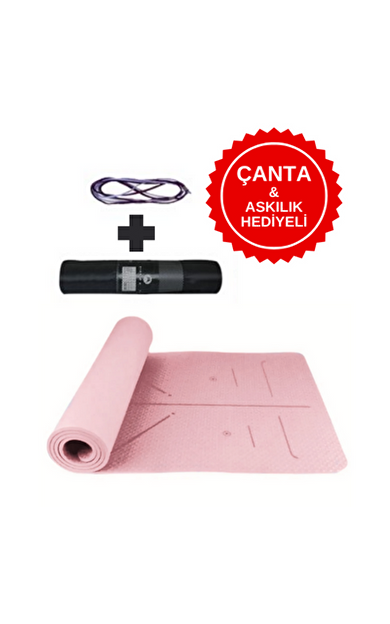 XTR Fitness Yoga Matı Ve Pilates Minderi Tpe 8 Mm EP00T7-81-C-PEMBE