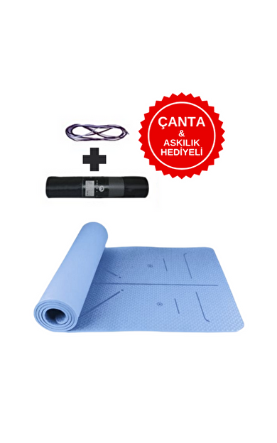 XTR Fitness Yoga Matı Ve Pilates Minderi Tpe 8 Mm EP00T7-81-C-MAVI
