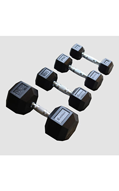 XWORKS Hex Dumbbell - Kauçuk Dambıl (Tek) (XW150020) 7.5KG (TEK)