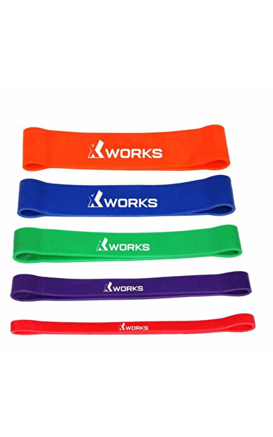 XWORKS Pilates Band – Mini Resistance Band | Latex Power Band - Direnç Bandı SET (XW310000)