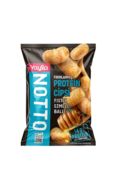 YAYLA Notto Fıstık Ezmeli ve Ballı Protein Cipsi 50g