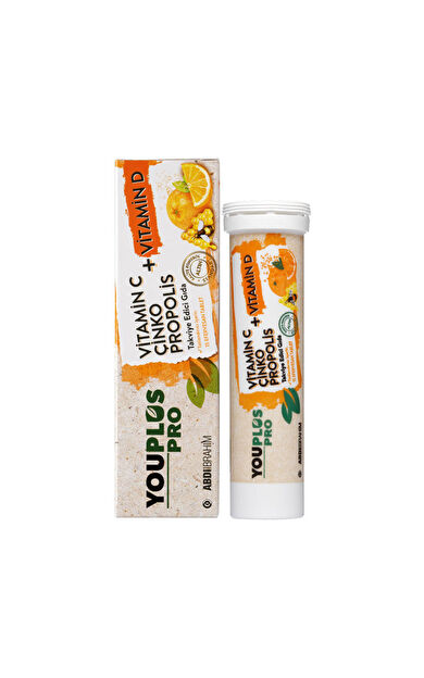 Youplus Pro Vitamin C D Çinko Propolis 15 Efervesan Tablet