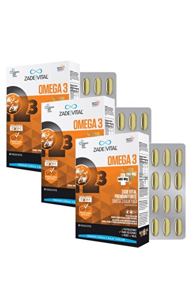 Zade Vital Omega 3 Forte 40 Yumuşak Kapsül 3 Adet