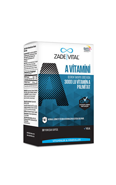 Zade Vital A Vitamini 30 Yumuşak Kapsül