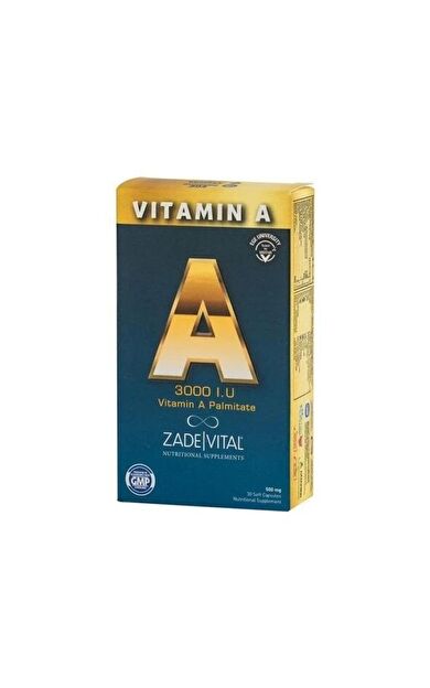Zade Vital A Vitamini 500 mg 30 Kapsül