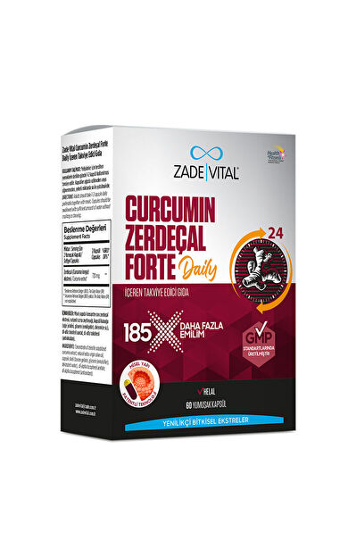 Zade Vital Curcumin Zerdeçal Forte Daily 60 Yumuşak Kapsül