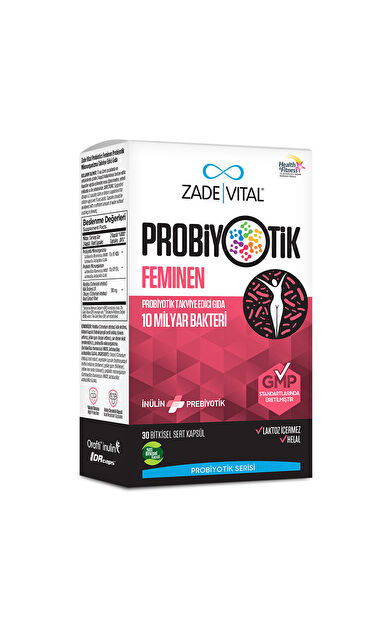 Zade Vital Feminen Probiyotik Takviye Edici Gıda 30 Kapsül