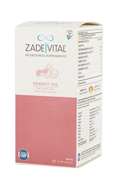 Zade Vital Fıstık Yağı 800 mg 60 Yumuşak Kapsül