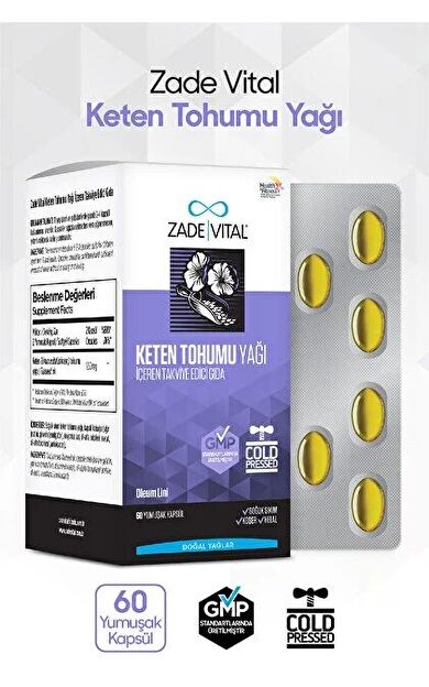 Zade Vital Keten Tohumu Yağı 60 Yumuşak Kapsül