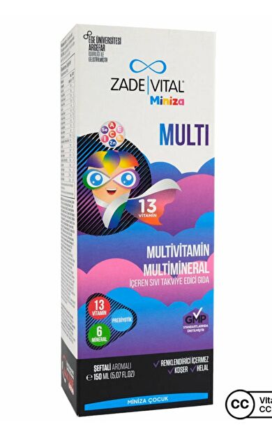 Zade Vital Miniza Multivitamin &amp; Mineral Şurup 150 ml