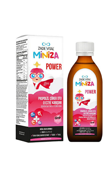 Zade Vital Miniza Power Sıvı Takviye Edici Gıda 150 ml