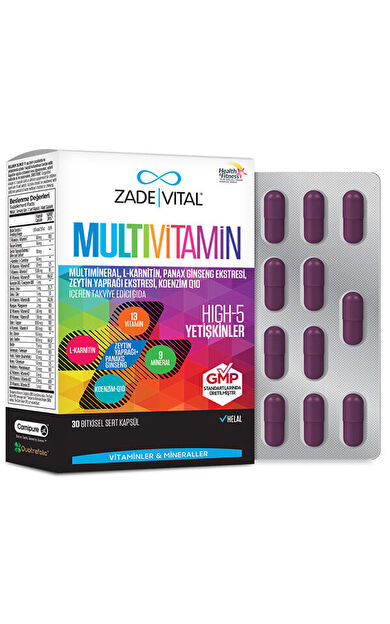 Zade Vital Multivitamin 30 Kapsül