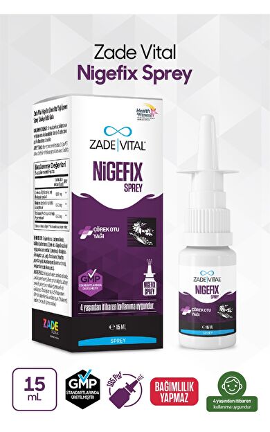 Zade Vital Nigefix Nazal Sprey 15 ml