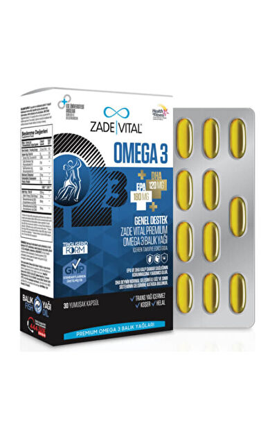 Zade Vital Omega 3 Balık Yağı Premium 45 Kapsül