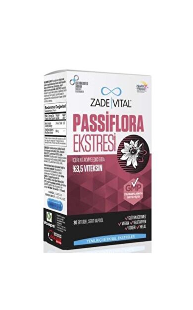 Zade Vital Passiflora 30 Kapsül