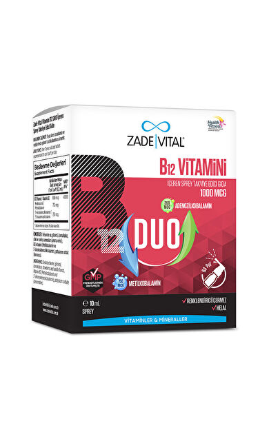 Zade Vital Vitamin B12 Duo 1000 Mcg Sprey 10 ml