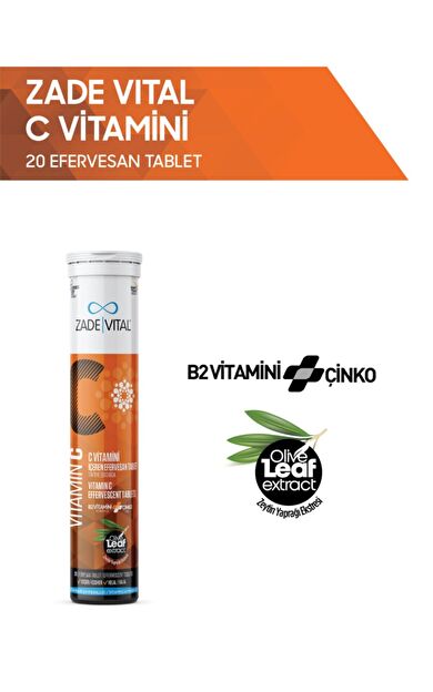 Zade Vital Vitamin C 20 Efervesan Tablet