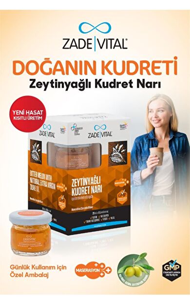 Zade Vital Zeytinyağlı Kudret Narı İçeren Takviye Edici Gıda 20Mlx8- SKT: 10/2027