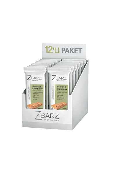 ZBARZ Crunchy Turna Yemişli Yer Fıstıklı Proteinli Bar 35g x 12 Adet