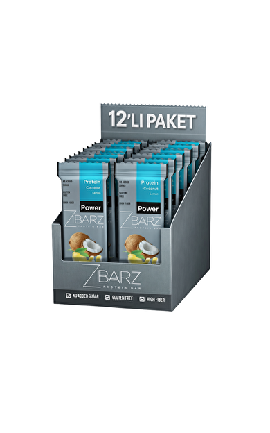 ZBARZ Power Limonlu Hindistan Cevizli Protein Bar 35g x 12 Adet