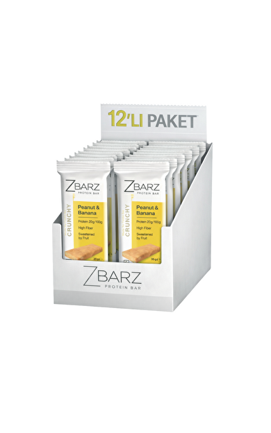 ZBARZ Protein Bar Crunchy Muzlu Yer Fıstıklı 35g x 12 Adet