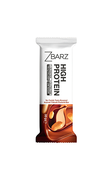 ZBARZ Yer Fıstıklı Tuzlu Karamel Aromalı Yüksek Protein Bar 35g