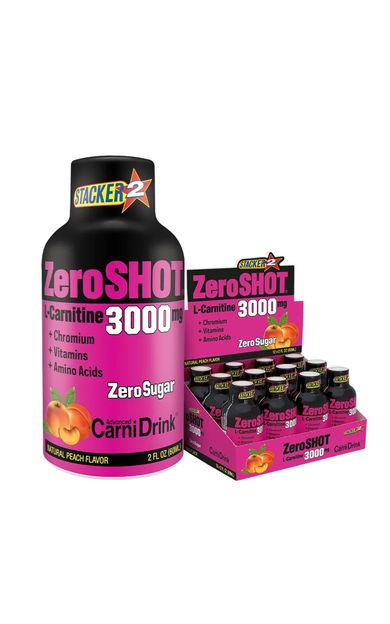 Zero Shot Şeftali Aromalı L Karnitin 12×60 ml 3000 Mg L- Carnitine