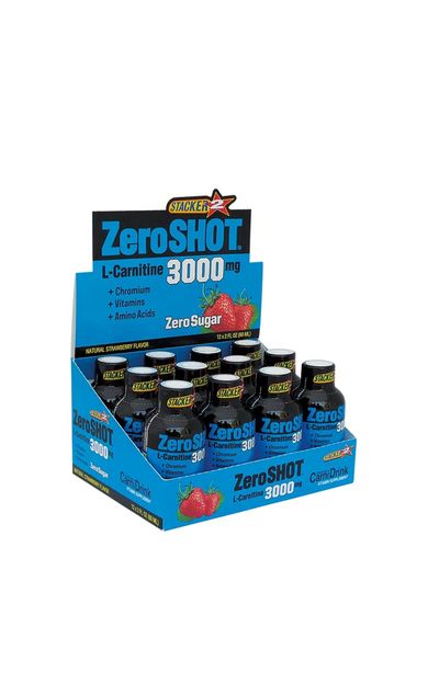Zero Shot L Karnitin Çilek Aromalı 12×60 ml 3000 Mg L- Carnitine