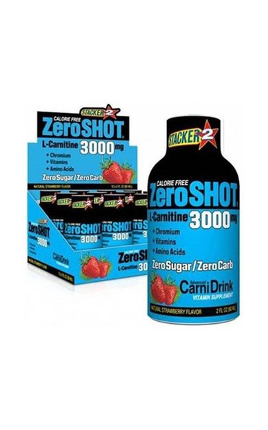 Zero Shot 60 ml 3000mg L-carnitine 12 Adet Çilek Aromalı