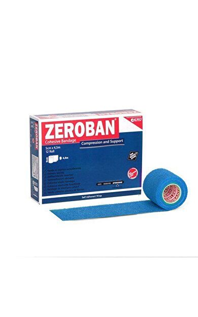 Zeroban 5cm x 4,5m Lime Blue Cohesive Kompresyon Bandajı