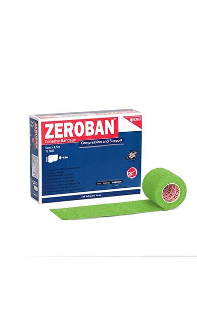 Zeroban 5cm x 4,5m Grass Green Cohesive Kompresyon Bandajı
