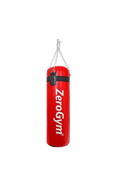 Zerogym Boks Kum Torbası 100cm x 29cm Premium Kalite,İçi Dolu, Döner Mekanizma ve Askı Aparatlı