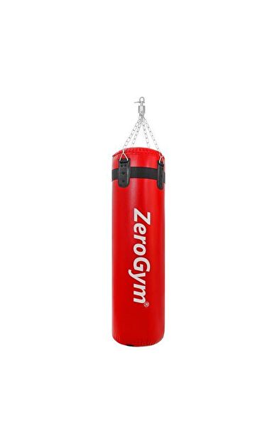 Zerogym Boks Kum Torbası 120cm x 31cm Premium Kalite,İçi Dolu, Döner Mekanizma ve Askı Aparatlı