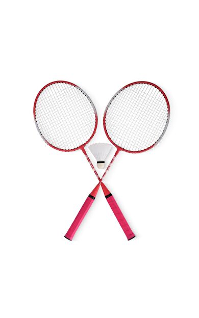 Zerogym Çocuk Badminton Raketi 57cm Pembe 2 Raket 1 Top
