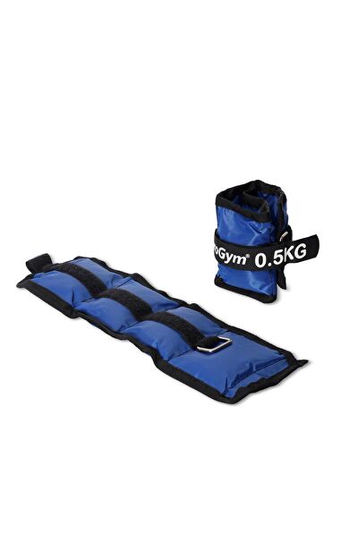 Zerogym El Ayak Ağırlığı 0,5kg x 2 Adet, Mavi Oxford Kumaş, Demir Tozlu