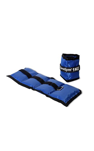 Zerogym El Ayak Ağırlığı 1kg x 2 Adet, Mavi Oxford Kumaş, Demir Tozlu,