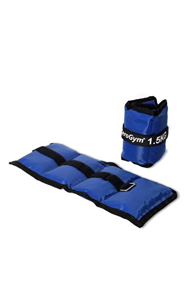 Zerogym El Ayak Ağırlığı 1,5kg x 2 Adet, Mavi Oxford Kumaş, Demir Tozlu