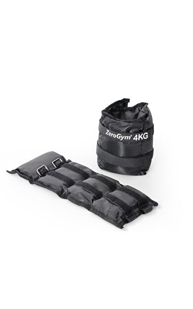 Zerogym El Ayak Ağırlığı 4kg x 2 Adet, Siyah Oxford Kumaş, Demir Tozlu